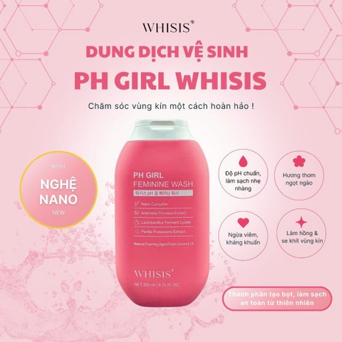WHISIS - Dung dịch vệ sinh Ph Girl Feminine Wash 200ml