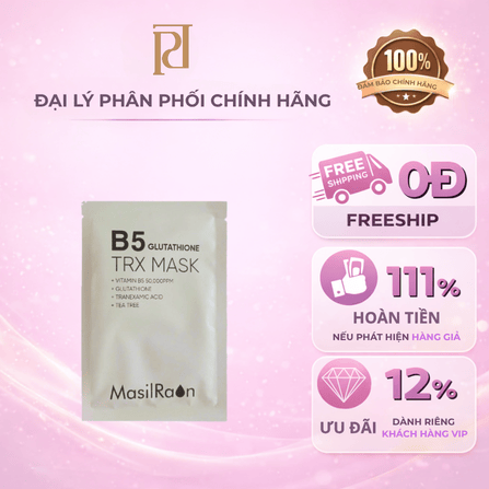 Mặt nạ dưỡng da MASILRAON B5 GLUTATHIONE TRX MASK dung tích:25ml/cái