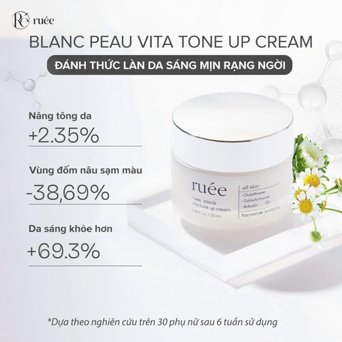 Kem dưỡng trắng da lên tone Ruee blanc peau vita tone up cream 50ml