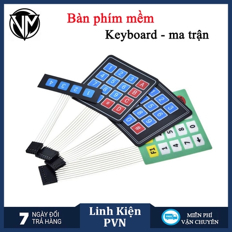Bàn phím dán Keyboard 1x4, 3x4, 4x4 - Ma trận bàn phím