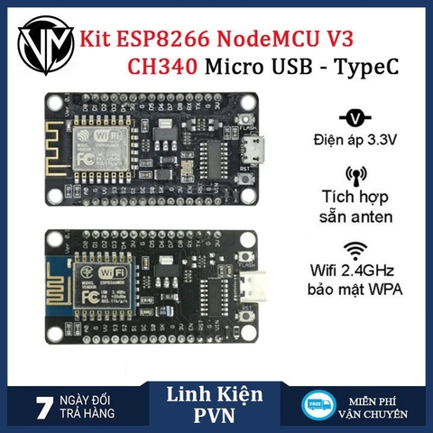 Mạch NodeMcu Lua WIFI V3 ESP8266 CH340
