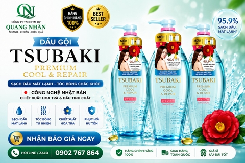 DẦU GỘI TSUBAKI XANH 450ML X 9 CHAI