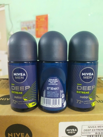 93388 - Lăn ngăn mùi NIVEA Men Deep Extreme Hương Năng Động 50ml x 24 chai