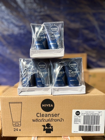 84415 SỬA RỮA MẶT NAM NIVEA  SDEEP WHITENING CLEAR 100G
