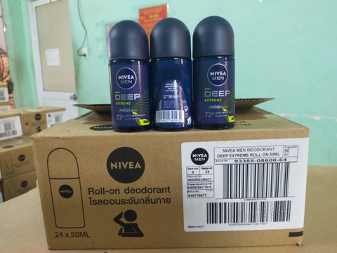 93388 - Lăn ngăn mùi NIVEA Men Deep Extreme Hương Năng Động 50ml x 24 chai