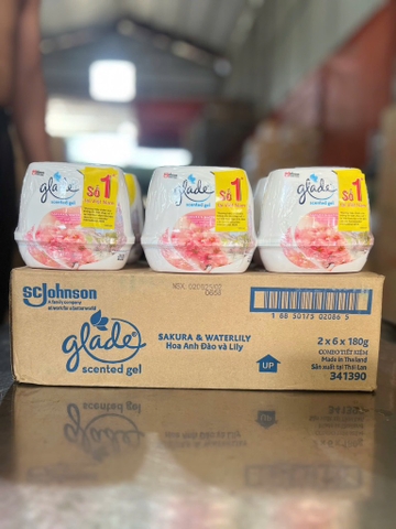 Bộ đôi sáp thơm GLADE - hoa anh dao lily 180gx2 / 6 PAck