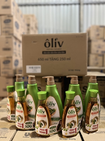 DẦU GỘI ÔLIV CHẮC KHOẺ BỒNG BỀNH 650ML + DT 250ML) x 12 BỘ