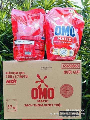 Nước giặt OMO matic sạch thơm vượt trội 3.7kg
