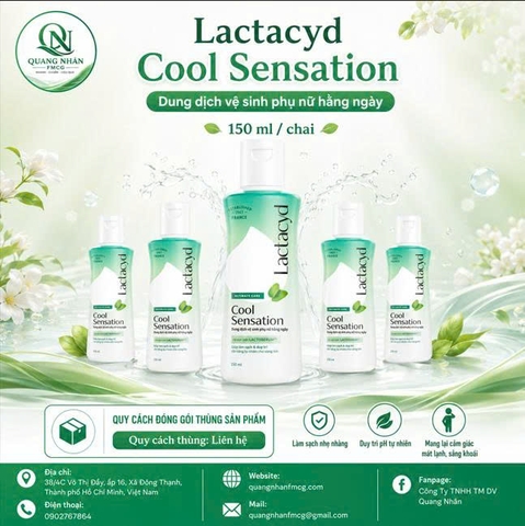 LACTACYD FEMININE WASH 150ML COOL SENSATION VN X 24 chai