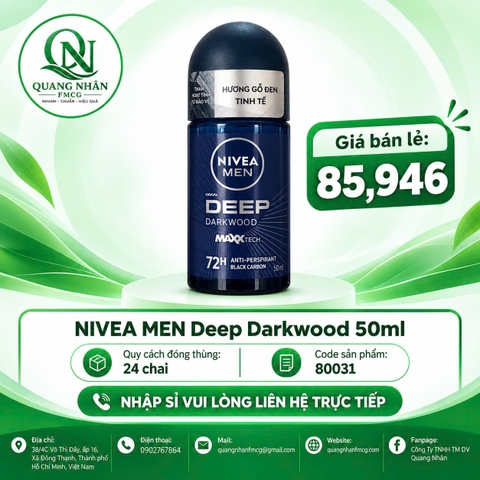 Lăn ngăn mùi nam NIVEA Deep 50ml