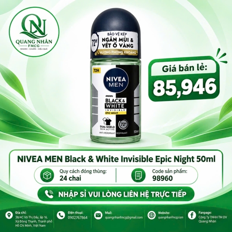 Lăn ngăn mùi nam b&w epic night 50ml