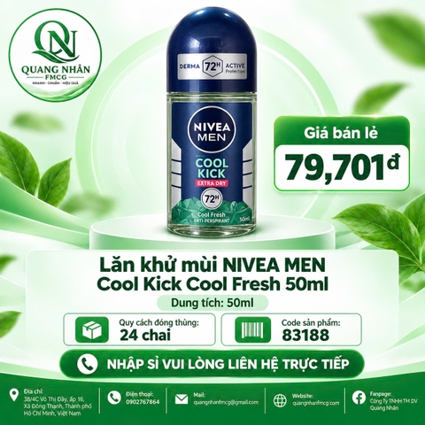 Lăn ngăn mùi nam NIVEA mát lạnh (blue) 50ml - ảnh 2