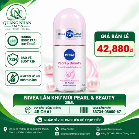 Lăn ngăn mùi nữ NIVEA ngọc trai 25ml