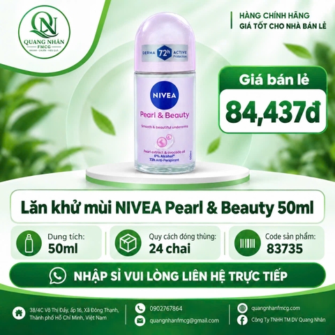 Lăn ngăn mùi nữ NIVEA ngoc trai 50ml