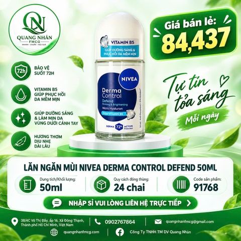 Lăn ngăn mùi NIVEA dưỡng sáng và phục hồi 50ml
