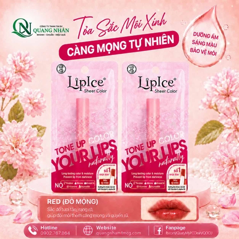 Son Dưỡng Môi LIPICE SHEER COLOR Red ( ĐỎ MỌNG ) 2.4 G X 40 CÂY
