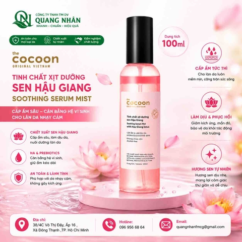 Tinh chất xịt dưỡng Sen Hậu Giang 100ml