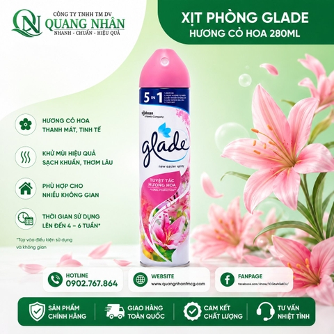 XỊT PHÒNG GLADE - H.CO HOA 280ML x 12 chai