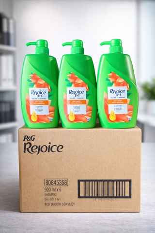 DẦU GỘI REJOICE SIÊU MƯỢT 900 ML x 6 Chai
