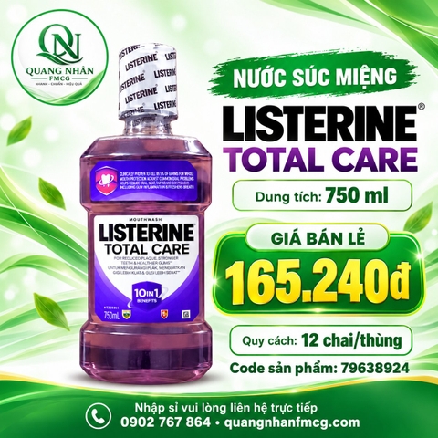 Nước súc miệng LISTERINE Total Care Sensitive 750m