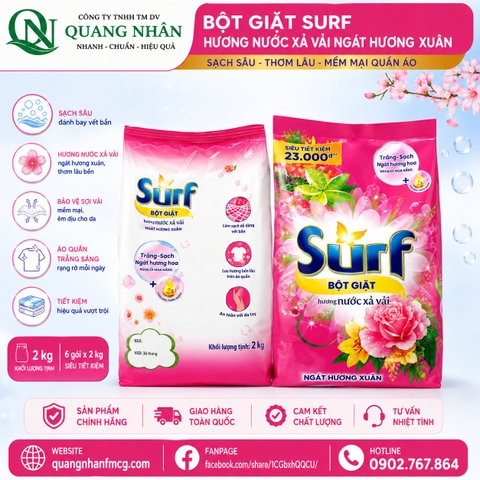Bột giặt SURF hương ngát hương xuân 2kg