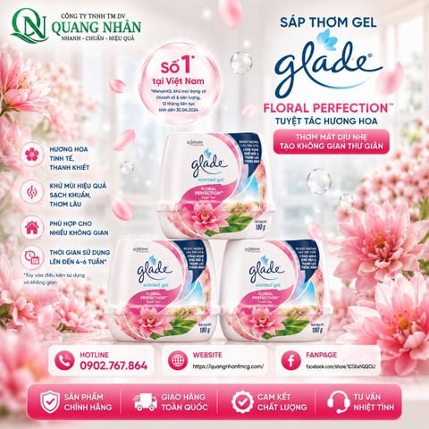Sáp thơm GLADE - h.cỏ hoa 180g x 12 cục
