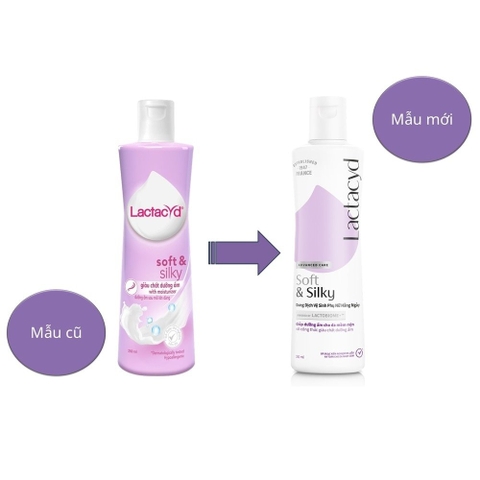 LACTACYD FEMININE WASH 250ML SOFT & SILKY VN X 24 chai ( TÍM )