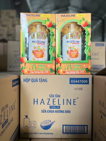 Sữa tắm HAZELINE sữa chua hương đào 670g