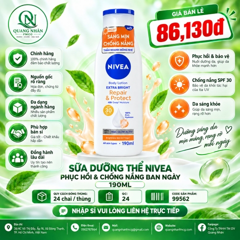 NIVEA 99562 dưỡng thể ban ngày 190ml