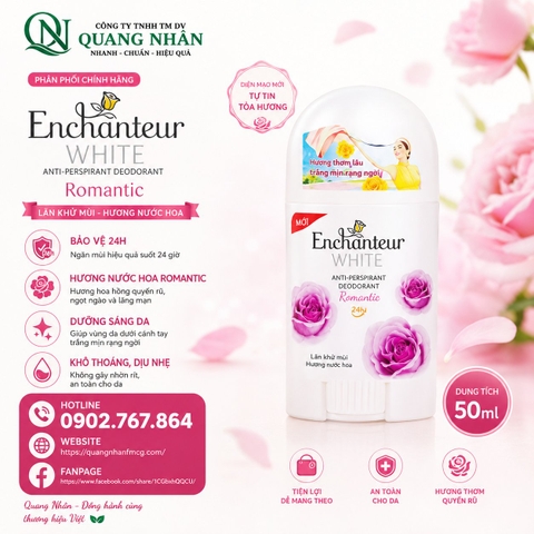 Sáp khử mùi enchantuer sensation 40g (màu tím)