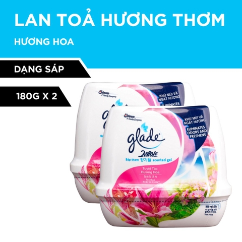 Bộ đôi sáp thơm GLADE hương cỏ hoa 180gx2/ 6 PAck
