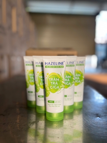 Gel rửa mặt HAZELINE matcha tràm trà 100g
