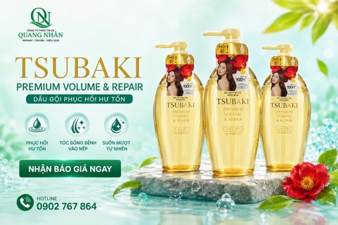 DẦU GỘI TSUBAKI VÀNG 450ML X 9 CHAI