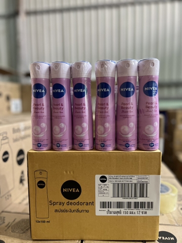 85348 Xịt ngăn mùi NIVEA Ngọc Trai Mịn Mượt 150ML x 12 CHAI