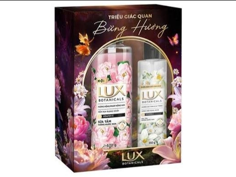 Sữa tắm LUX botanicals hoa hồng pháp nồng nàn (hồng) 570g + st h.plqr 350g