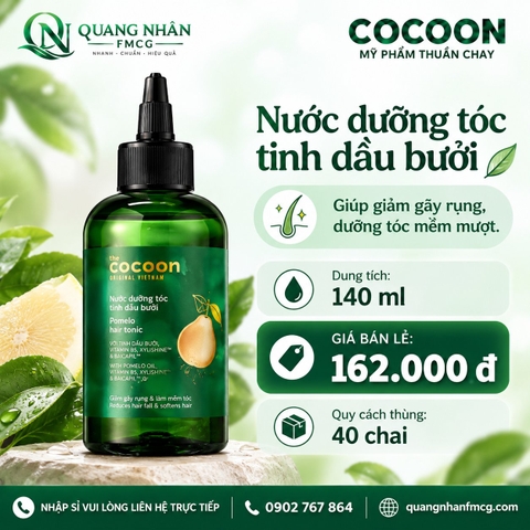 COCOON - nước dưỡng tóc tinh dầu bưởi 140ml