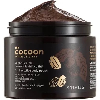 Cà phê Đắk Lắk làm sạch da chết cơ thể cocoon 200ml x 30 hủ