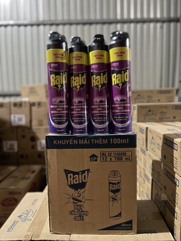 Xịt côn trùng RAID lavender 600ml+100ml