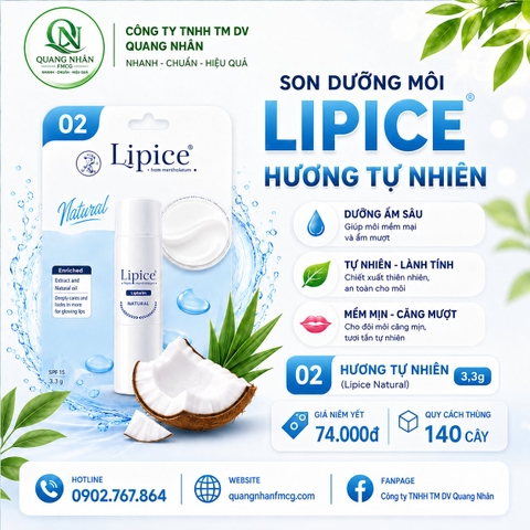 Son dưỡng môi hương tự nhiên (LIPICE natural) 3,3g