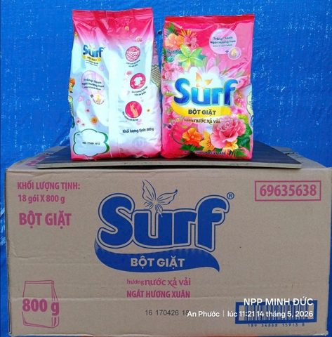 Bột giặt SURF hương ngát hương xuân 800g