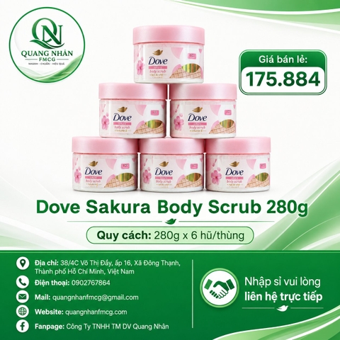 DOVE tẩy tế bào da chết hương hoa anh đào 280g
