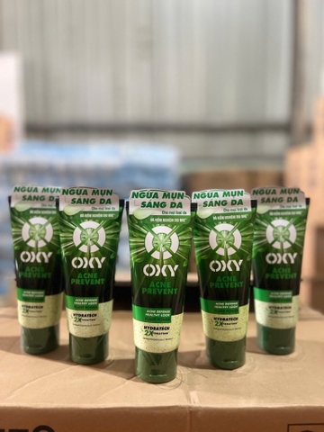 Gel rửa mặt nam OXY acne prevent 100g (xanh lá)