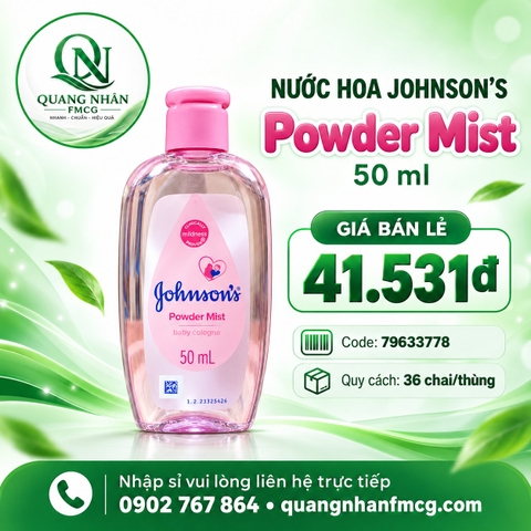 Nước hoa JOHNSON baby 50ml màu hồng