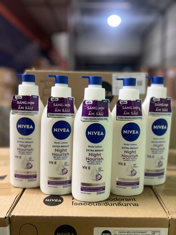 CODE NEW MẪU MỚI 98412 SỮA DƯỠNG THỂ DƯỠNG TRẮNG DA BAN ĐÊM 350ML ( TÍM ) x 12 CHAI