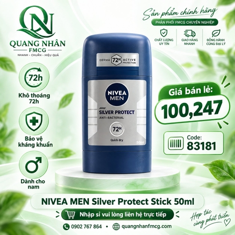 Sáp ngăn mùi NIVEA men phân tử bạc (50ml)