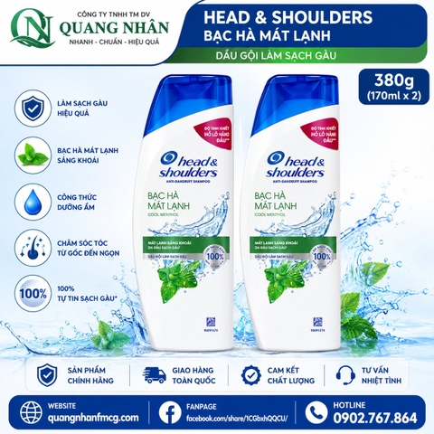 Dầu gội H&S bạc hà mát lạnh 170ml