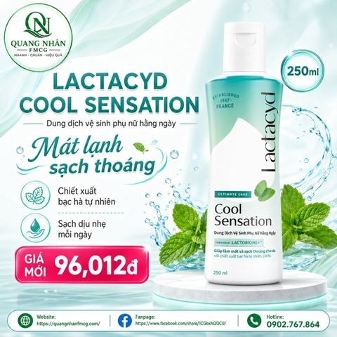 LACTACYD FEMININE WASH 250ML COOL SENSATION VN X 24 Chai
