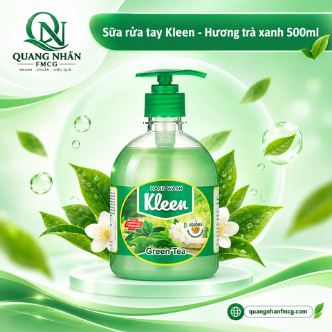 Sữa rửa tay kleen - hương trà xanh 500ml