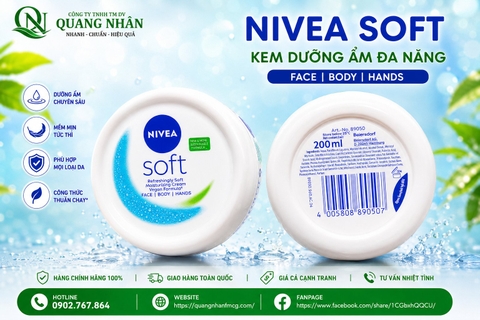 89050 - Kem Dưỡng Mềm Da Nivea Soft Crème (200 Ml) x 24 chai
