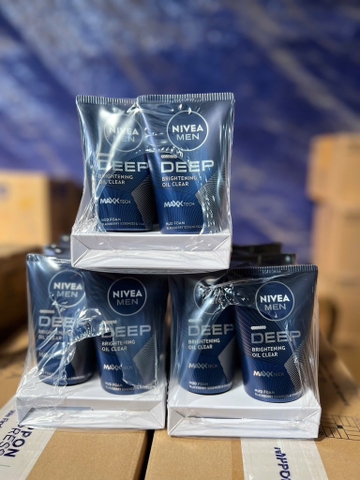 84415 SỬA RỮA MẶT NAM NIVEA  SDEEP WHITENING CLEAR 100G